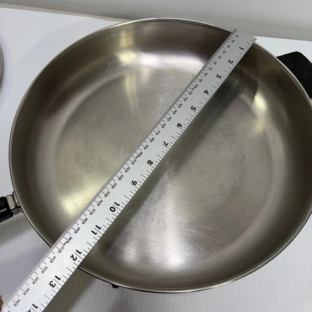 Farberware 12 Inch Electric Fry Pan Skillet Model 101 Stainless Steel Vintage